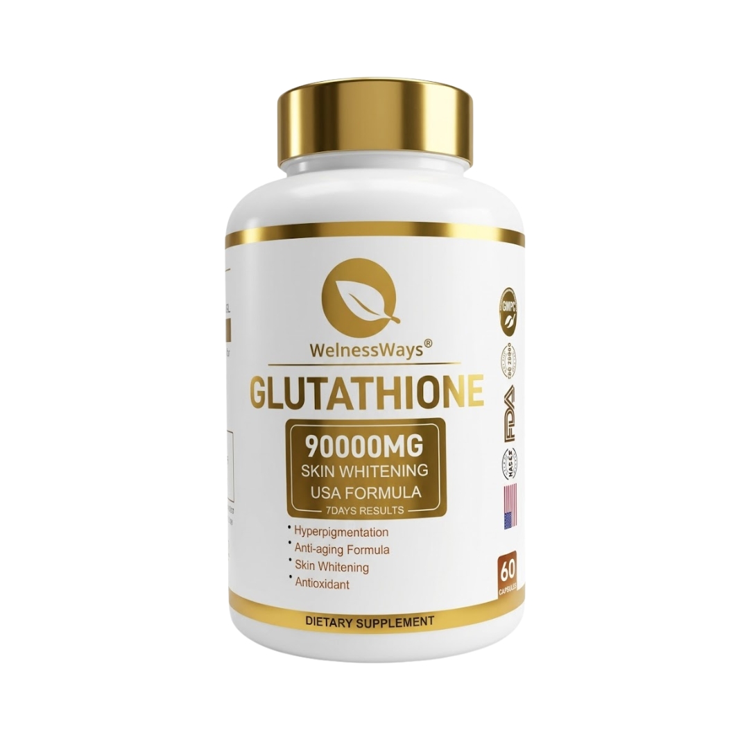 glutathione sri lanka WellnessWays 90000mg - 60 Capsules | Skin Brightening Antioxidant Supplement | U.S.A | WelnessWays helping to protect cells Body Recovery Option:12 Packs (180 ct) Methylcobalamin B12 Sourcing Coordination