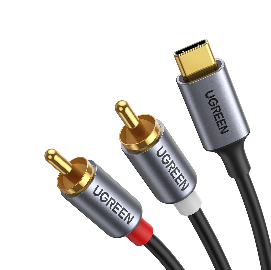 UGREEN 1.5 Meter Type-C Male to 2xRCA Male Audio Cable with Chip – CM451 – 20193 – 18 Months Warranty